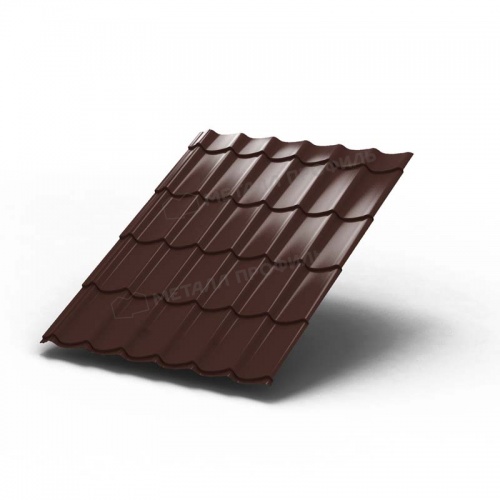Металлочерепица МП Ламонтерра NormanMP 0.5 RAL8017 Коричневый шоколад