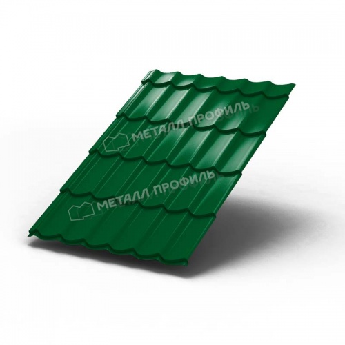 Металлочерепица МП Ламонтерра-XL 0.45 RAL6002 Зеленый лист