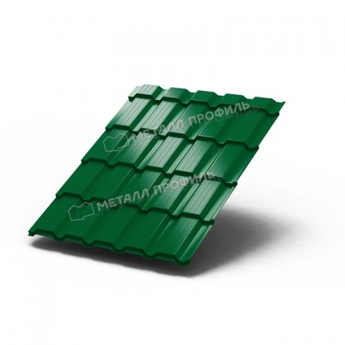 Металлочерепица МП Ламонтерра-XL NormanMP 0.5 RAL6002 Зеленый лист