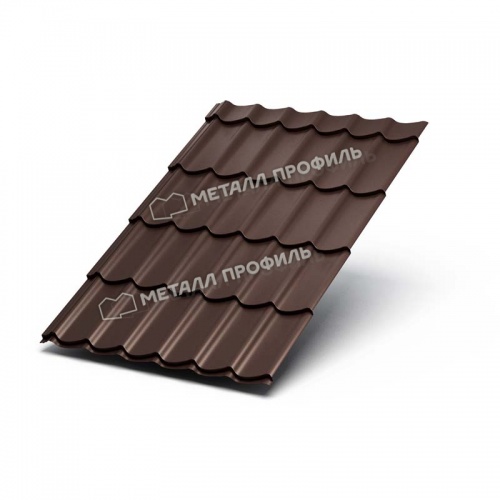 Металлочерепица МП Ламонтерра-XL NormanMP 0.5 RAL8017 Коричневый шоколад