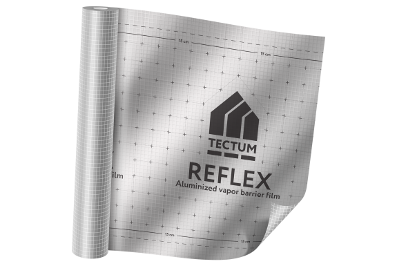Алюминизированная армированная пароизоляционная плёнка TECTUM REFLEX