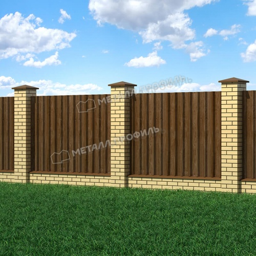 Профнастил С-44x1000-A (ECOSTEEL_MA-01-МореныйДуб-0,5)