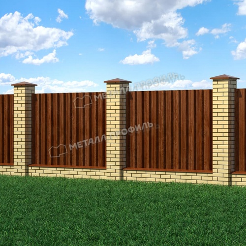 Профнастил Н-60x845-A (ECOSTEEL-01-МореныйДуб-0,5)
