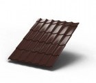 Металлочерепица МП Ламонтерра (Монтеррей) 0.45 RAL8017 Коричневый шоколад